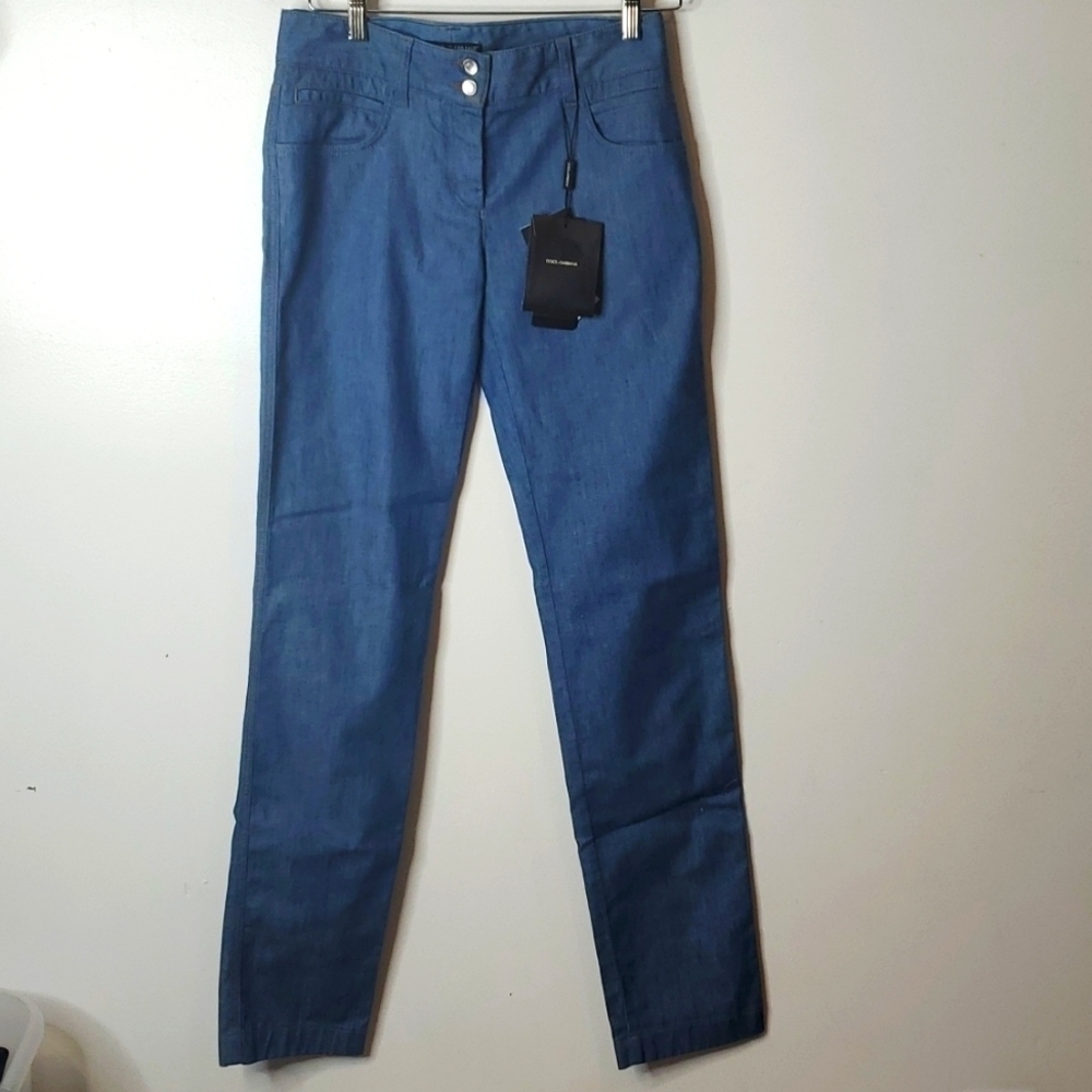 New Vintage Dolce & Gabbana Slim Lowrise Straight Jeans Size Eu 38 Us 2